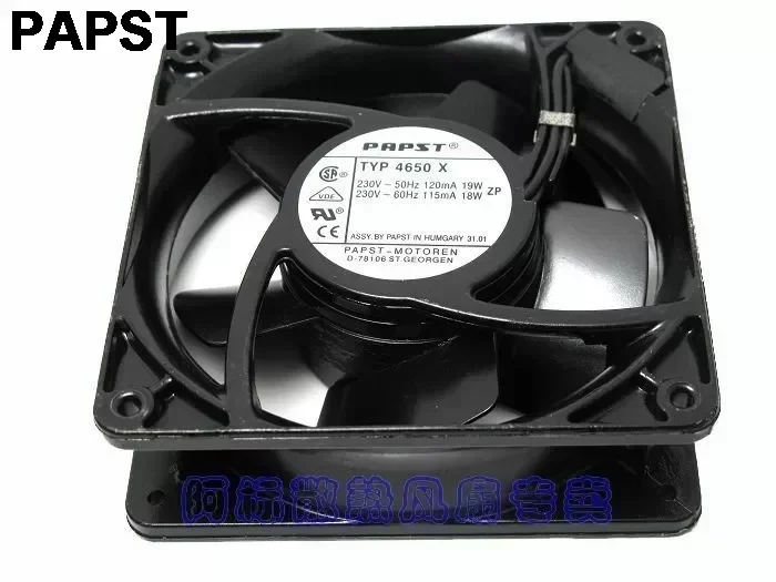 Original papst typ 4650x 12038 12cm 120mm AC 230v 19w cooling fan