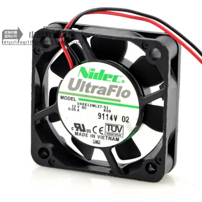 Original NIDEC 4010 12V 0.05A U40X12MLZ7-51 40x40x10mm fan hole distance 3.2CM cooling fan