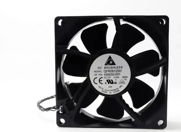 Wholesale Delta 8025 DC 12V 0.50A 8CM QFR0812SH 4-lines Large Air Temperature Control Server Chassis Cooling Fan