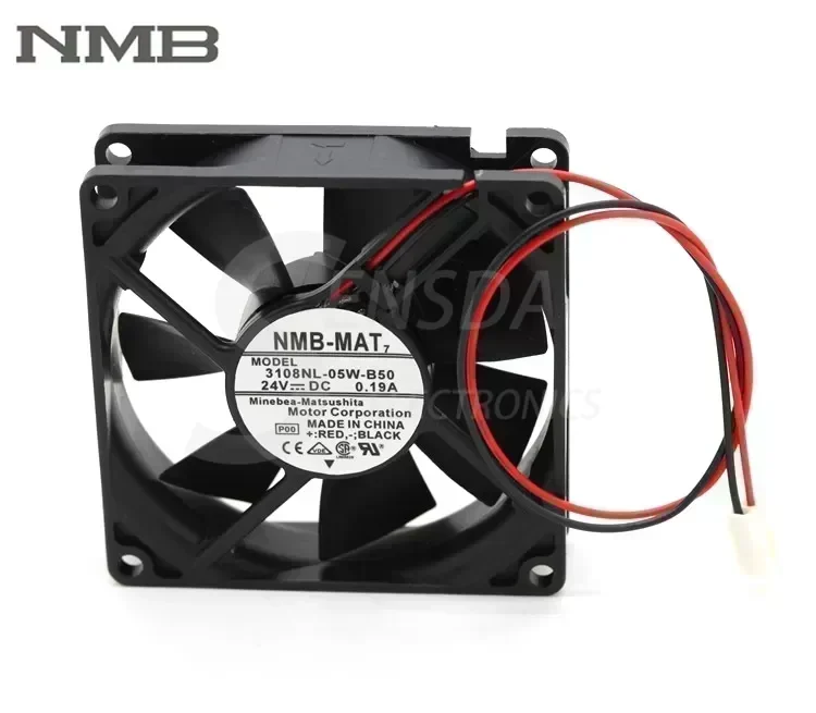 NMB 8025 3108NL-05W-B50 80mm 8cm DC 24V 0.22A 3Wire server inverter axial Cooling Fans