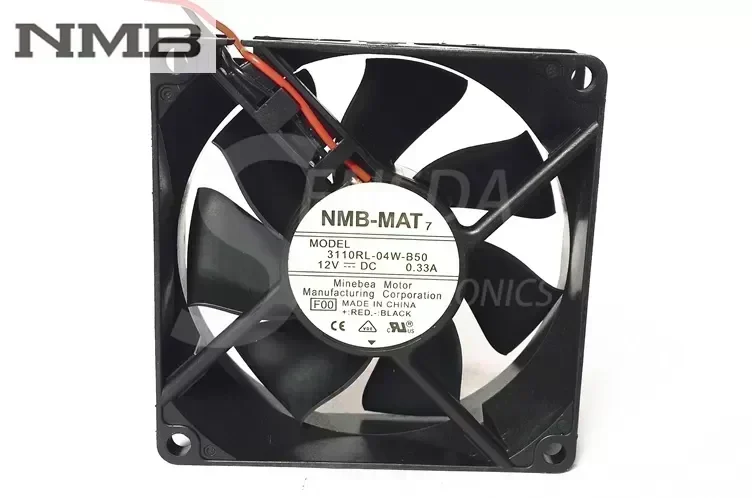 NMB 3110RL-04W-B50 8025 8cm 80mm DC 12V 0.33A server inverter axial cooling fan blowers