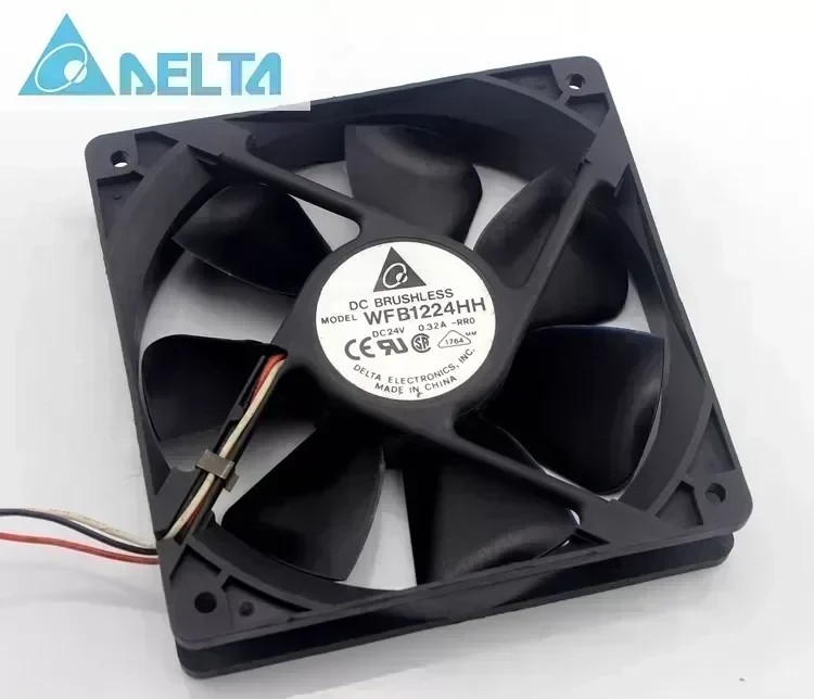 Original delta WFB1224HH -RR0 12CM 24V 0.32A three wire industrial cooling fan