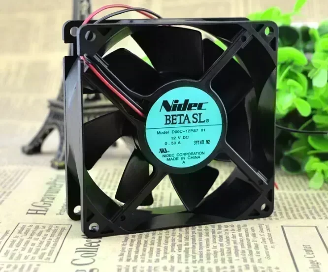 The original Nidec D09C-12PS7 12V 0.50A 9CM 90*90*32 dual ball bearing fan