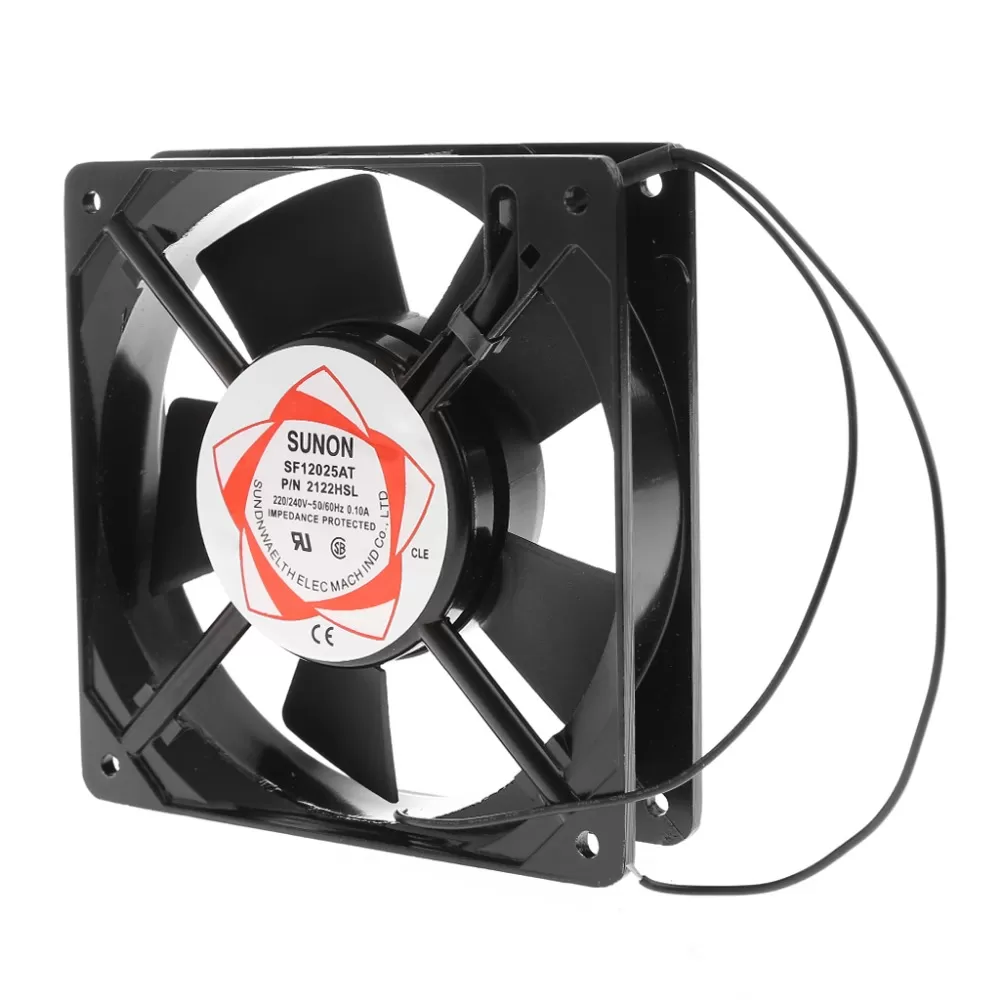 SF125AT 2122HSL 125 1mm Sleeve Bearing 2-240V AC 2-Wire Case Cooling Fan