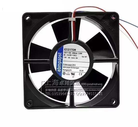 New original 4312 / 17GM DC12V 3W 132 12cm cooling fan