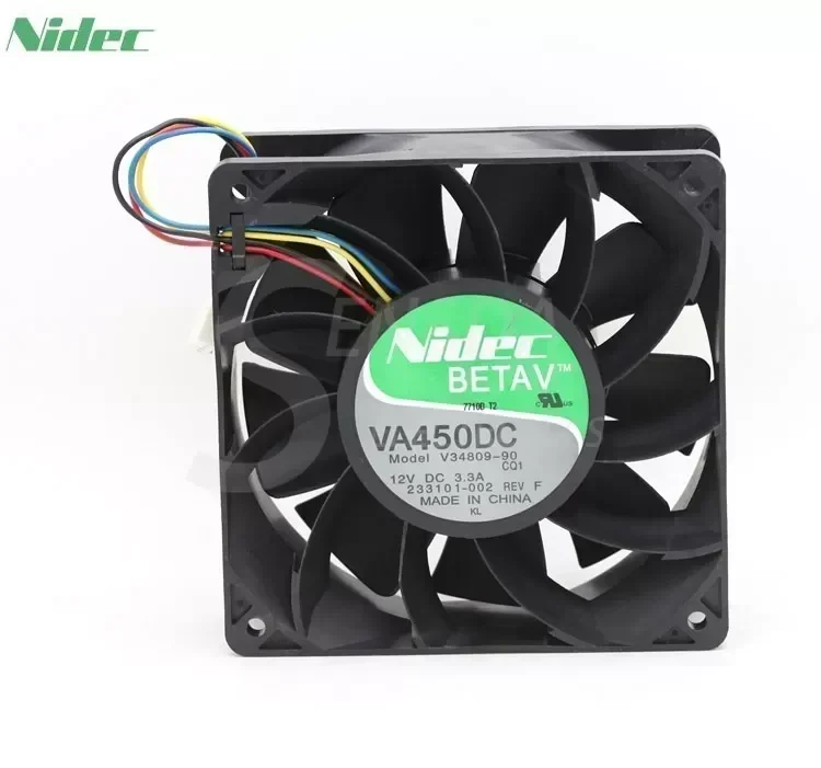 Nidec VA450DC V34809-90 CQ1 Super strong 12V 3.3A 12CM 1mm axial server inverter cpu computer cooling fans