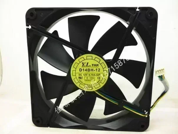 Wholesale: D14BH-12 12V 0.70A (GP) 140*140*25mm 14cm 4 pin power supply fan