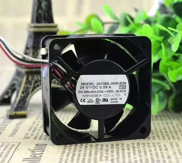 Wholesale: original NMB 2410ML-05W-B29 24V 0.09A 60*60*25MM 3 wire cooling fan