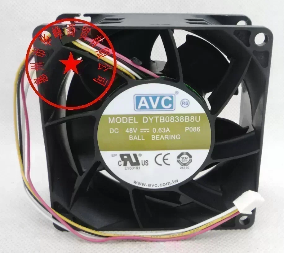New Original AVC 8038 48v 0.63a DYTB0838B8U 4wire Cooling Fan