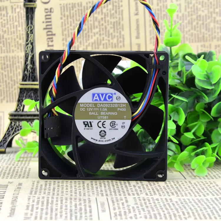 New original 9032 12V 1.0A 9 cm 4-wire temperature-controlled chassis server fan DA09232B12H