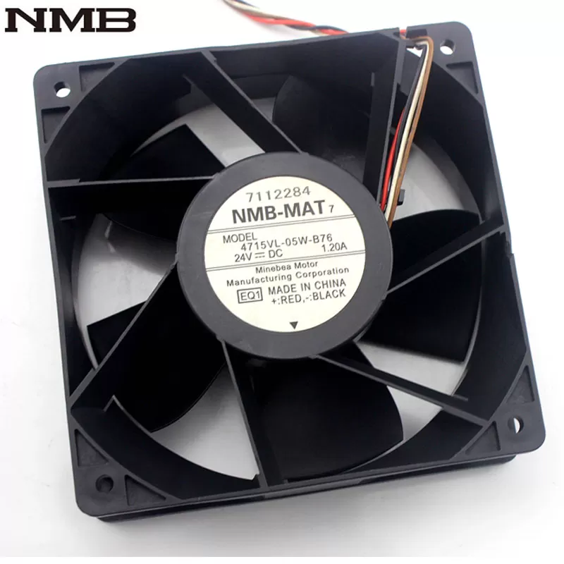 NMB 4715VL-05W-B76 12038 120*120*38mm 12CM 24V 1.20A inverter cooling fan