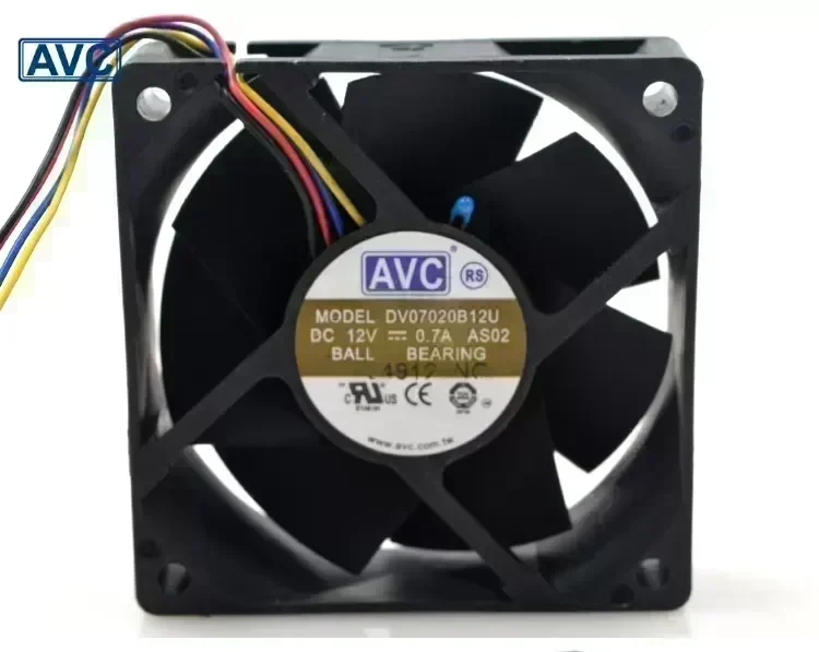 AVC DV07020B12U 7020 70mm 7cm DC 12V 0.7A dual ball bearing fan server inverter cooling fan