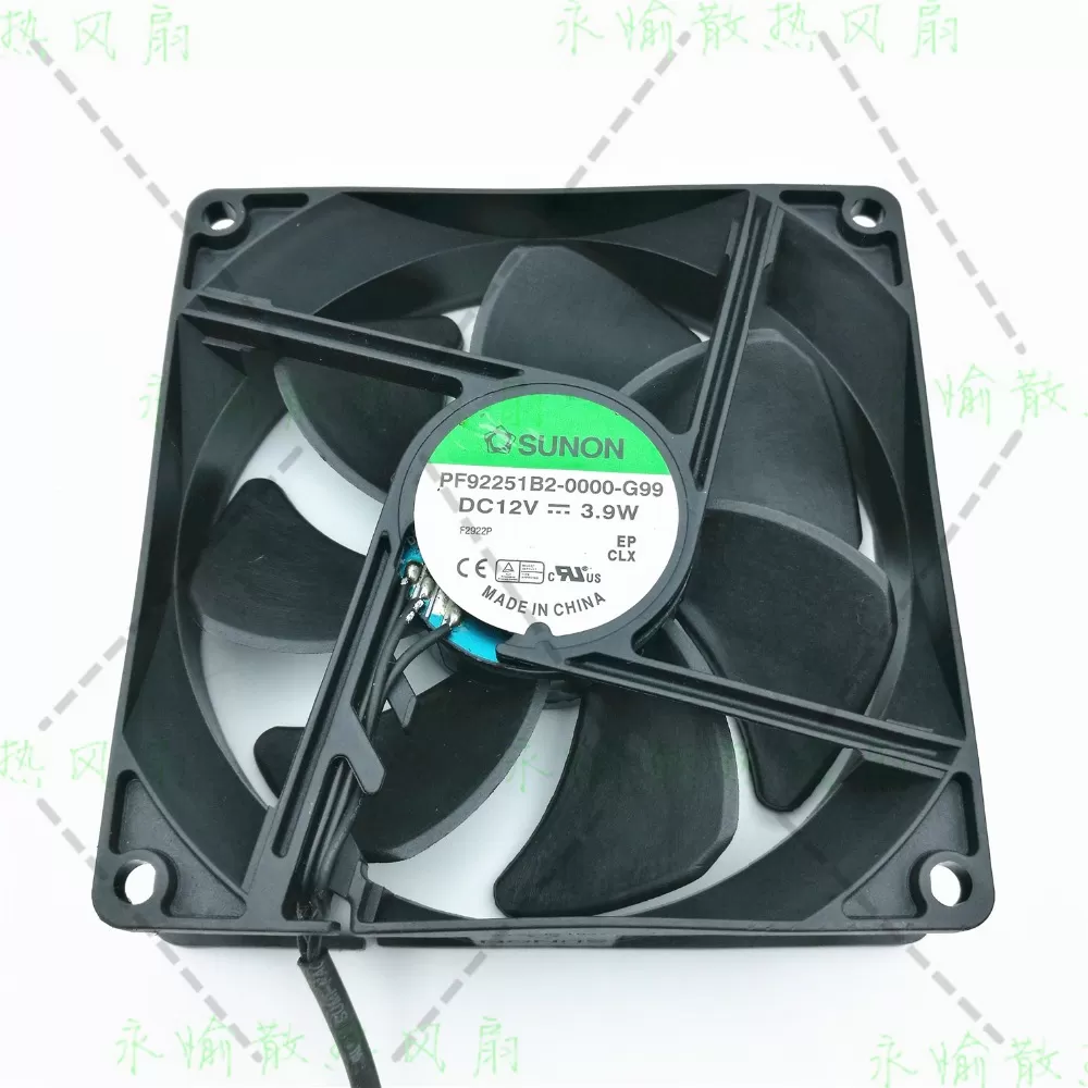 SUNON PF92251B2-0000-G99 Server Square Fan DC 12V 3.9W 92x92x25mm 3-wire