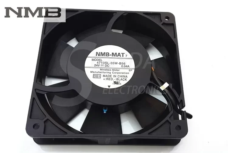 NMB 4710SL-05W-B56 125 24V 0.64A 12cm 1mm aluminum frame high tempreture axial industrial cooling fan