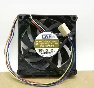 Wholesale: AVC 12V 70*70* DESC0715B2U 0.7A 4 wire temperature controlled ball large air CPU fan