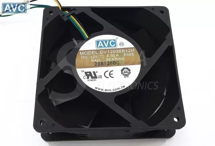Original AVC DV138B12H 138 1mm 12cm 12V 4.5A high speed server inverter axial cooling fans cooler