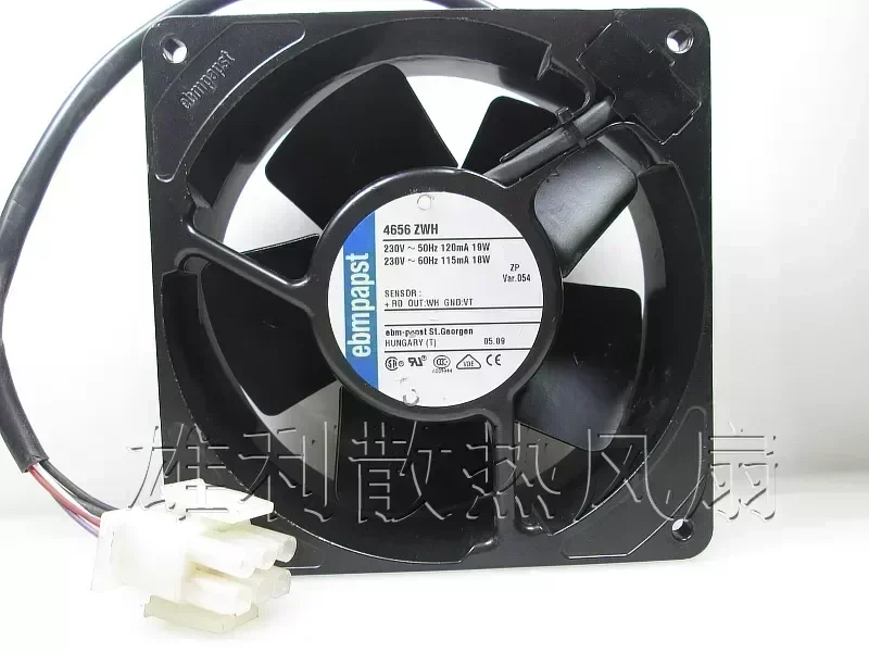Original EBM Papst 4656 ZWH 230V AC 120*120*38MM 12cm full metal temperature cooling fan