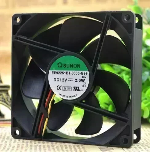 SUNON EE92251B1-0000-G99 92*92*25mm 9cm DC 12V 2.0W 3-wire cooling fan