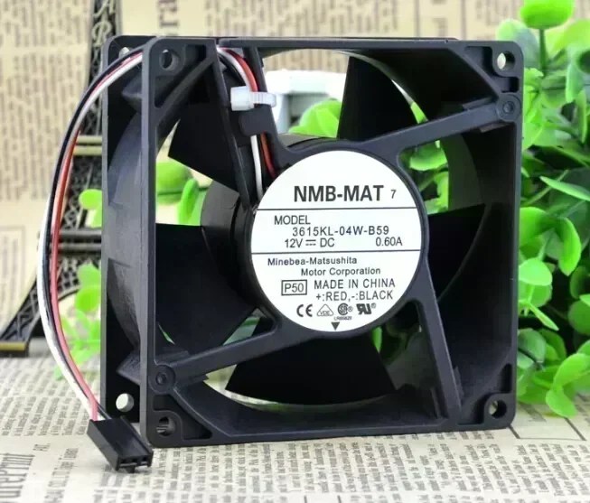 NMB 90*90*38 9CM 3615KL-04W-B59 12V 0.60A three line need large amount of wind fan