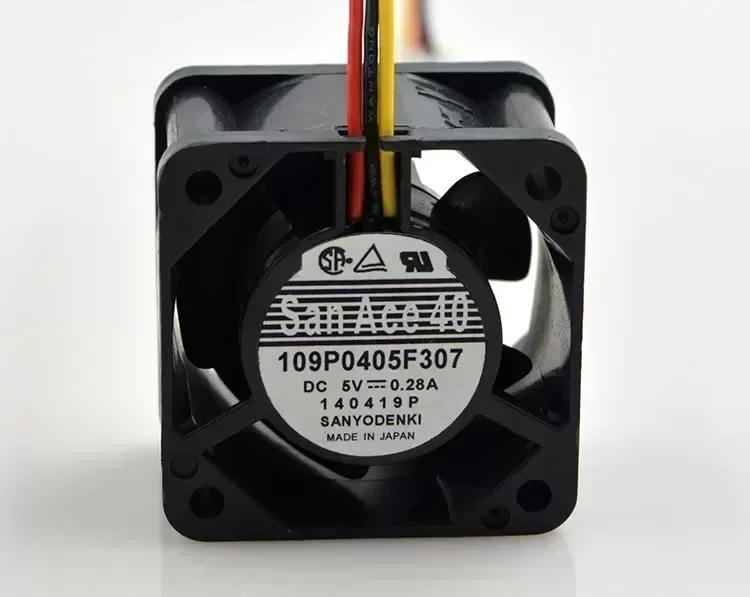 New original 109P0405F307 5V 0.28A 4028 4CM double ball bearing 3-wire cooling fan
