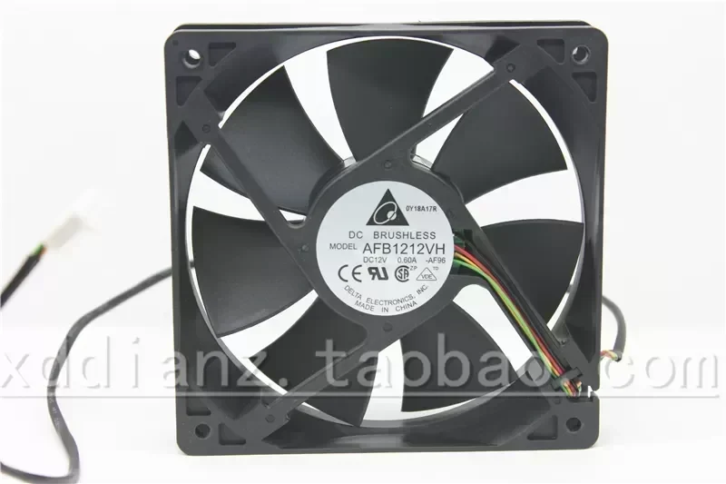 New original 12025 12V 0.6A AFB1212VH 12CM four-wire PWM chassis cooling fan