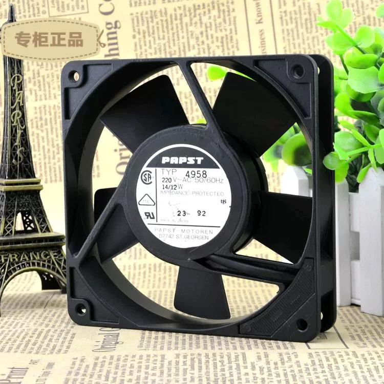 Free Delivery. 12 cm TYP4958 125 14/12 2 v w double ball bearing fan