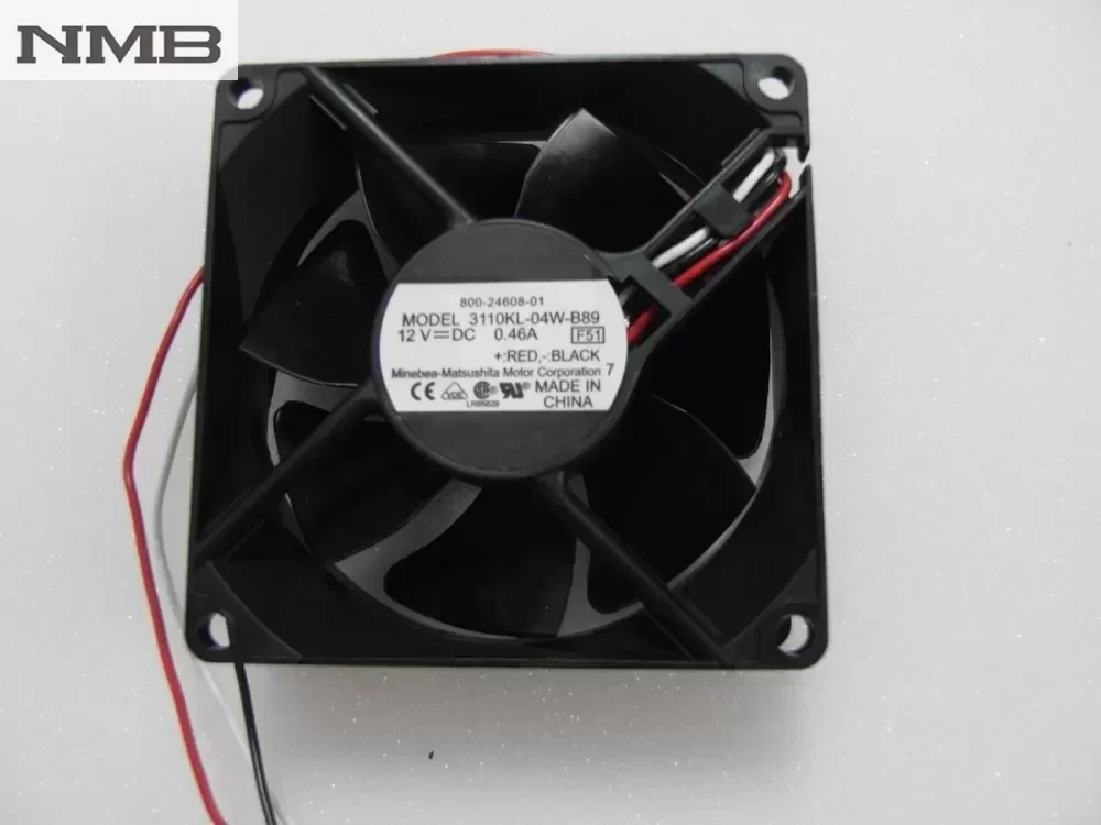Original NMB 3110KL-04W-B89 8025 12V 0.46A Duall Ball Bearing Cooling Server Axial Fan