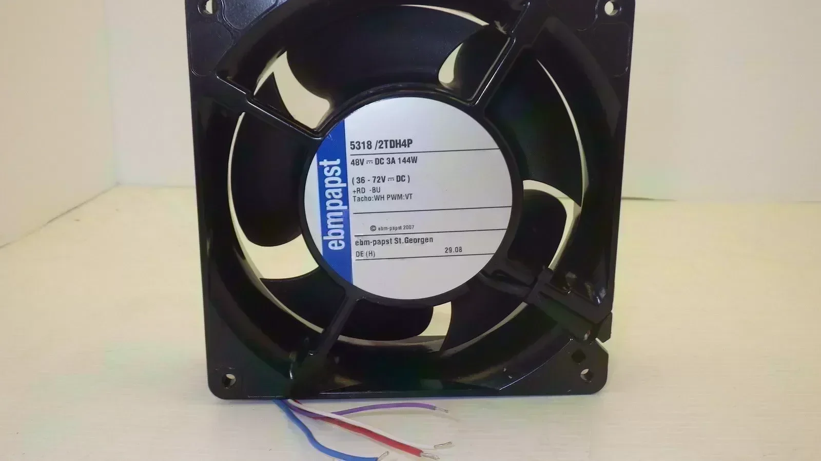 EBM PAPST 5318/2TDH4P 48V FAN 140MM X 140MM X 50.8MM 394.3CFM 90RPM NNB