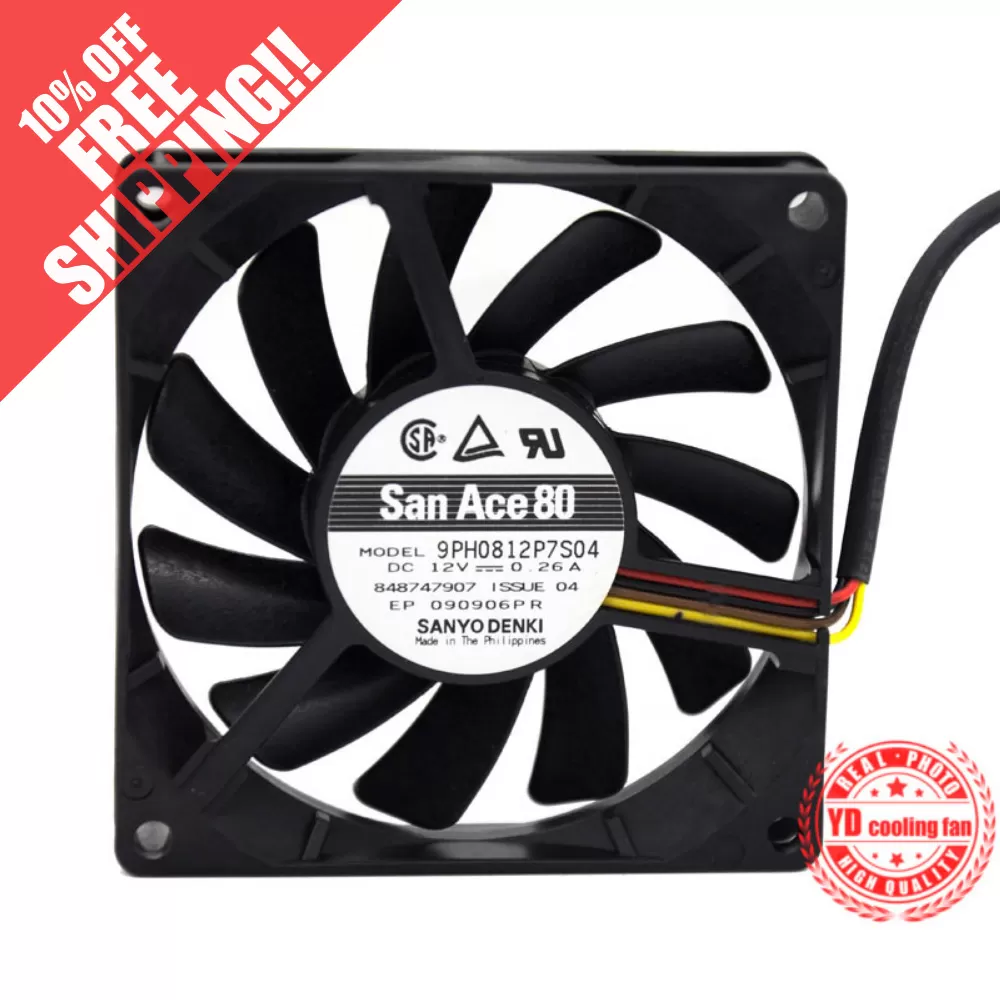 NEW SANYO DENKI SAN ACE 8CM 4PIN 8015 PWM 9PH0812P7S04 slim cooling fan
