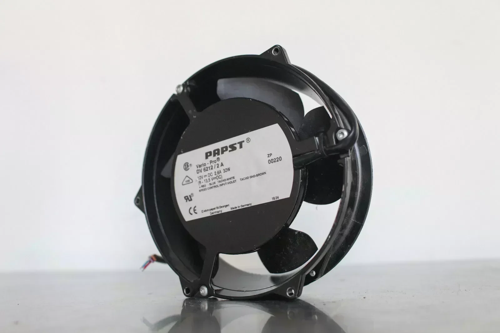 EBM Papst DV6212 Vario-Pro Case Cooling Fan 12 VDC 2A 32W w/ Tachometer
