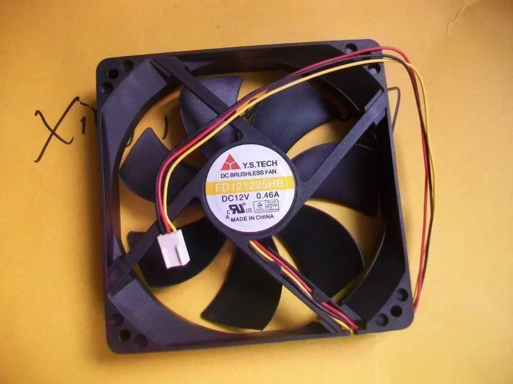 Y.S.TECH FD121225HB 12V 0.46A 12CM 125 3pin Chassis fan