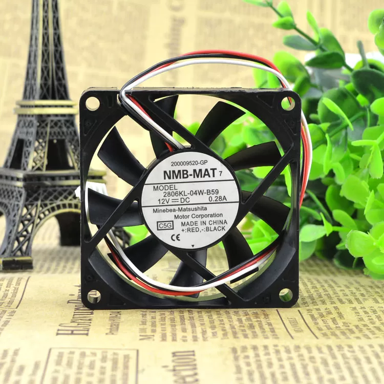 NMB-MAT 2806KL-04W-B59 7015 12V cooling fan 70x70x15mm