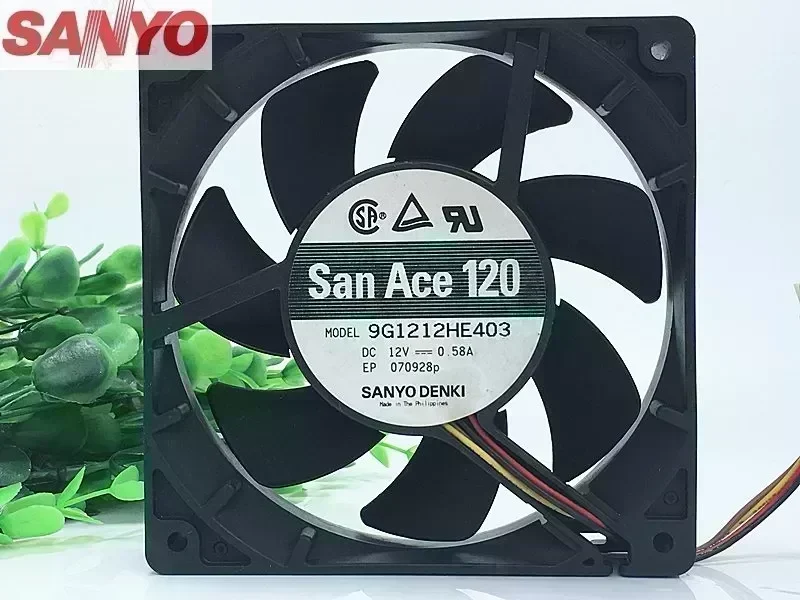 SANYO 9G1212HE403 12V 0.58A 4line PWM temperature control cooling fan