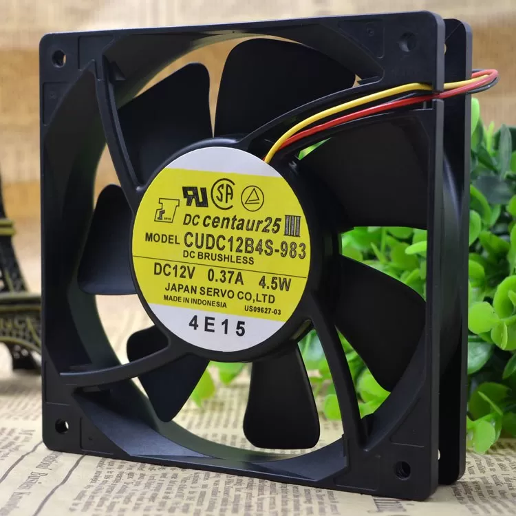 DC centaur25 CUDC12B4S-983 DC12V 0.37A 4.5W DC BRUSHLESS ball bearing fan