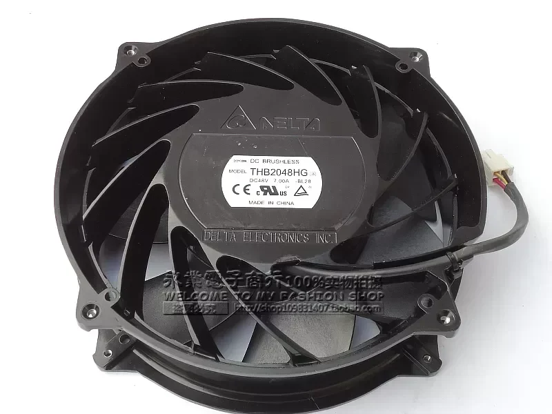 Delta THB2048HG -BL28 DC 48V 7.00A  4-wire Server Round Fan