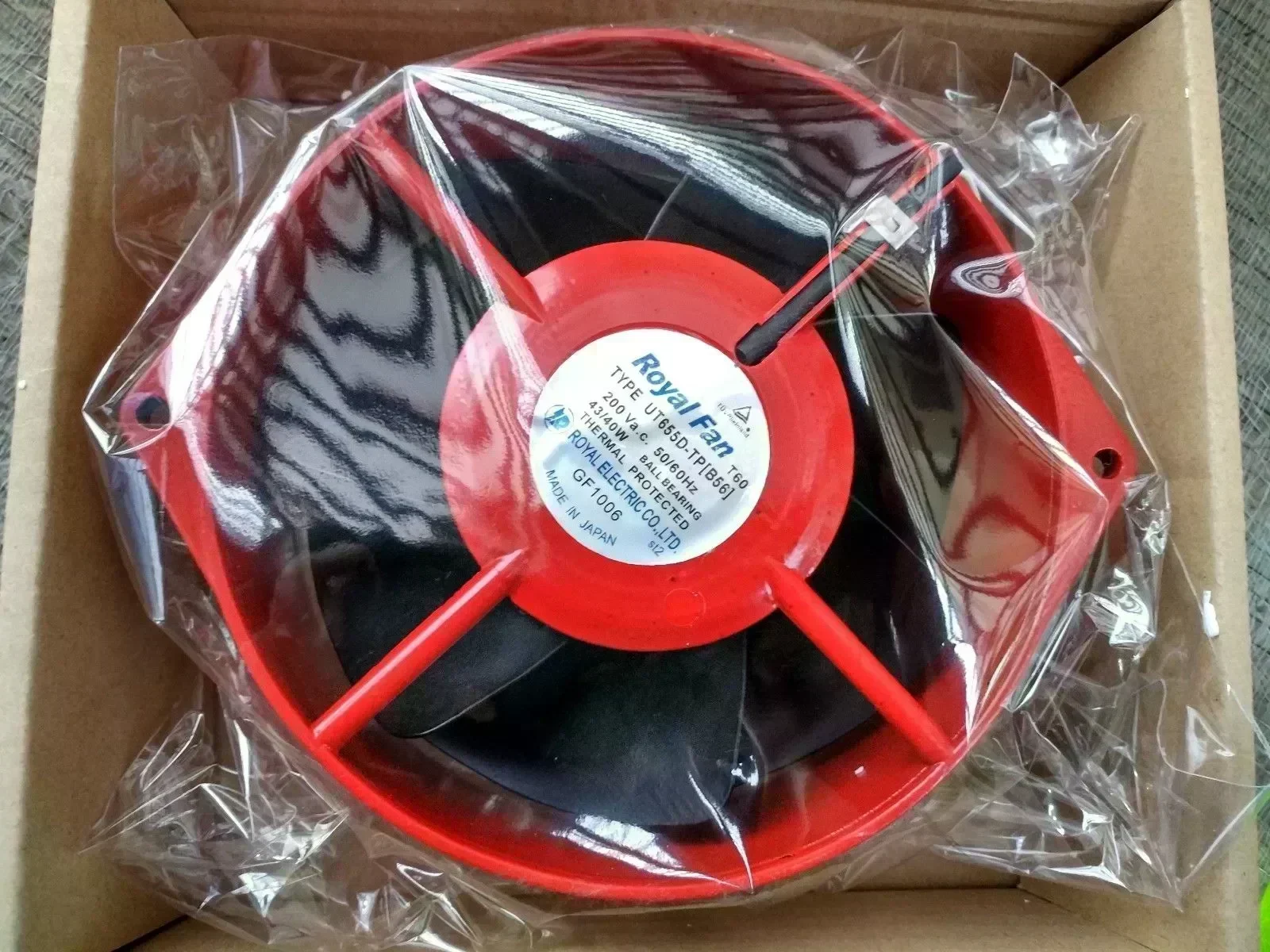 Royal Fan UT655D-TP[B56] 200VAC axial flow cooling fan