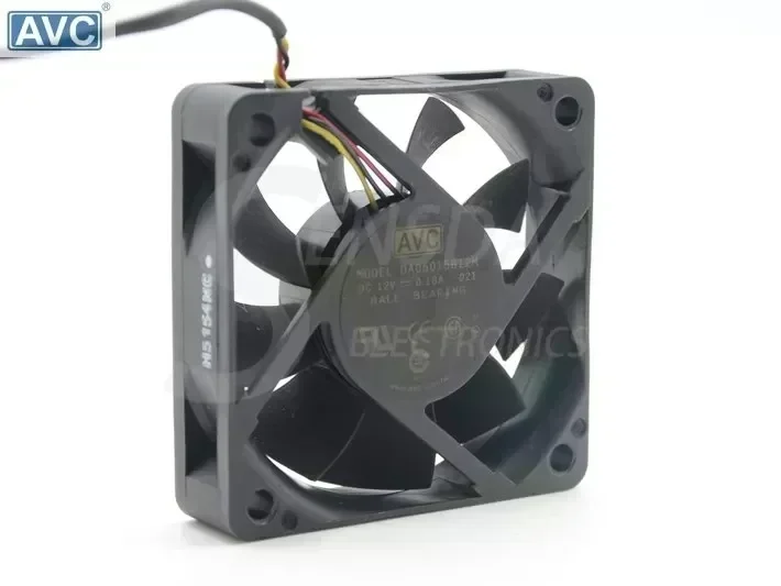 Original AVC DA06015B12M 60*60*15 mm DC 12V 0.18A 3-pin axial server inverter TV Set cooling fan