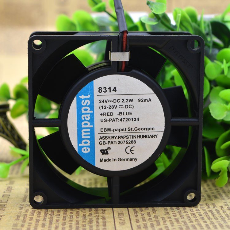 Original   Ebmpapst   8314  24V  2.7W   8032   8CM   cooling    fan