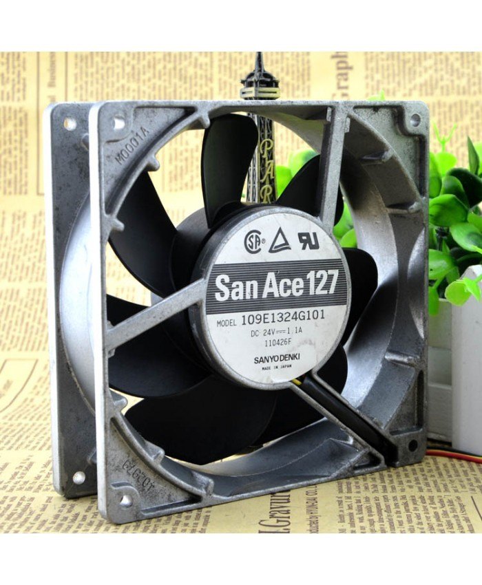 Original FOR SANYO DENKI SAN ACE 109E1324G101 DC 24V 1.1A 3 wire 12.7CM Aluminum frame cooling fan