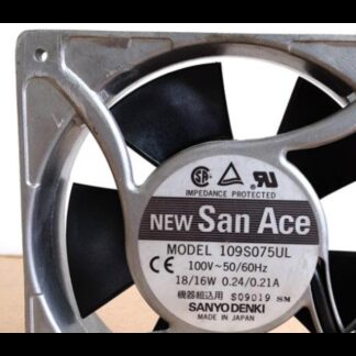 SANYO 12038 109S075UL 100V 50/60Hz 18/16W 0.24/0.21A AC Cooling Fan