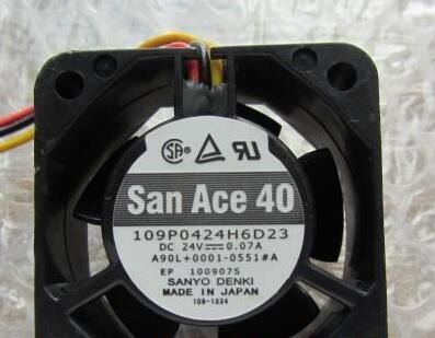 Original Sanyo 109P0424H6D23 24V 0.07A 4020 4cm cooling fans