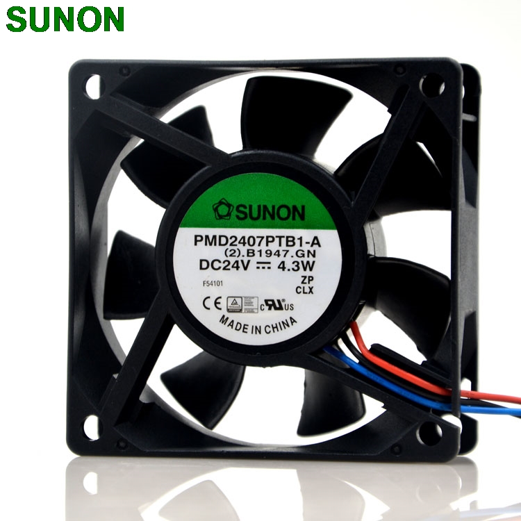 Original SUNON PMD2407PTB1-A 24V 4.3W 7CM 7025 3wire inverter case fan
