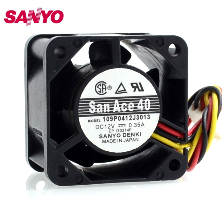SANYO new 109P0412J3013 4028 4CM 12V 0.35A wind speed cooling fan 40*40*28mm