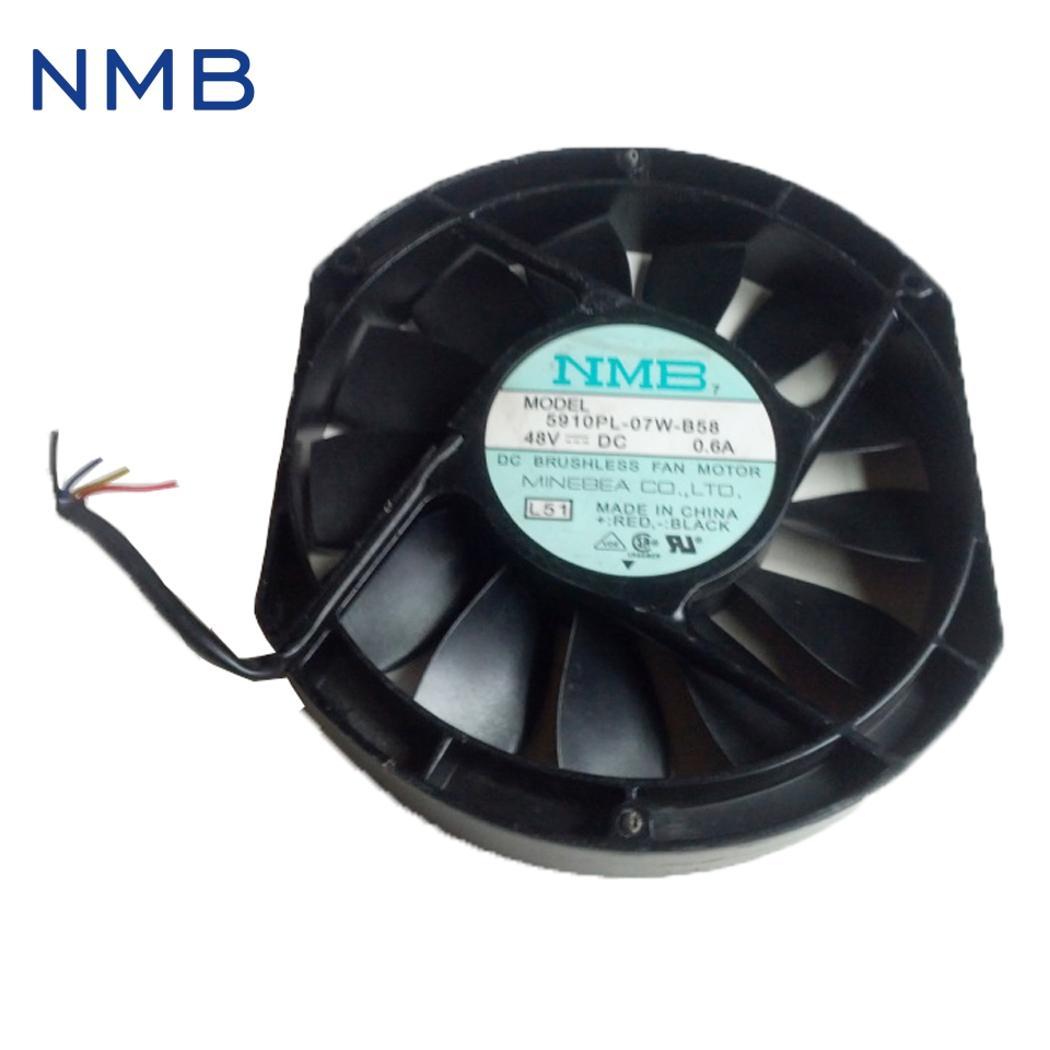 NMB New 17025 48V 0.6A 5910PL-07W-B58 double ball bearing fan IPC 170*170*25mm