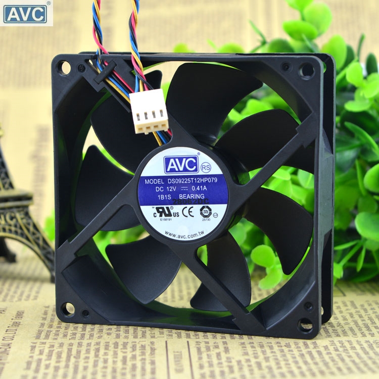 Free Delivery original 9cm DS09225R12H 9025 0.41A 12V 4 pin PWM big fan