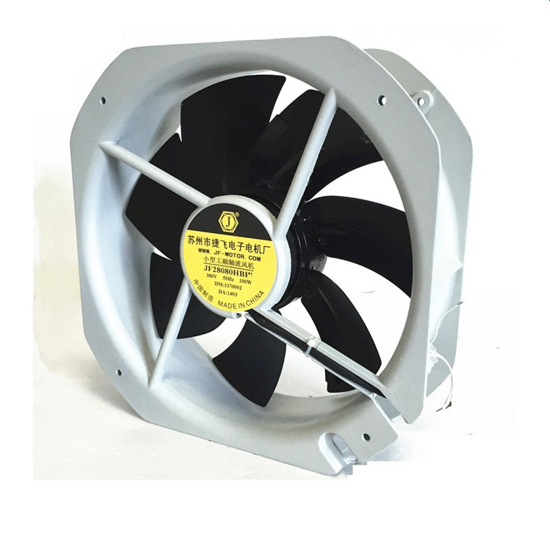 JF-28080HBL2 280*280*80mm Cooling Fan Industrial Axial Fan 220V 100W High Temperature Pure Copper Motor