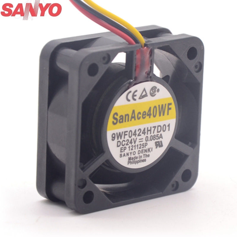 Sanyo 9WF0424H7D01 4015 40mm 24V 0.085A cooling fan waterproof server inverter