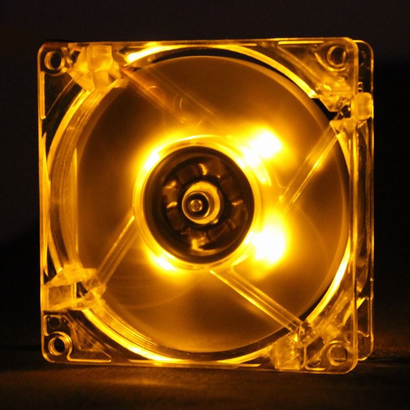 1PCS/Lot GDT 12025 12V 4P DC Yellow Light 120MMx120MMx25mm 120MM 12CM PC Comptuer LED Axial Fan