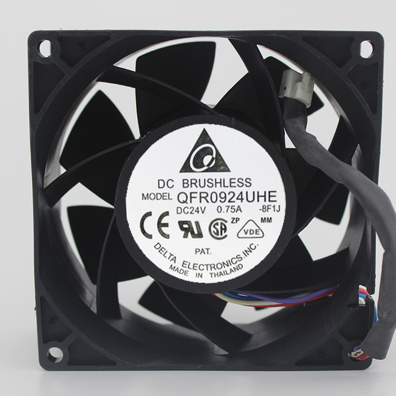 Brand new original DC cooling fan QFR0924UHE 92*92*38 24V 0.75A 9238 4 wires
