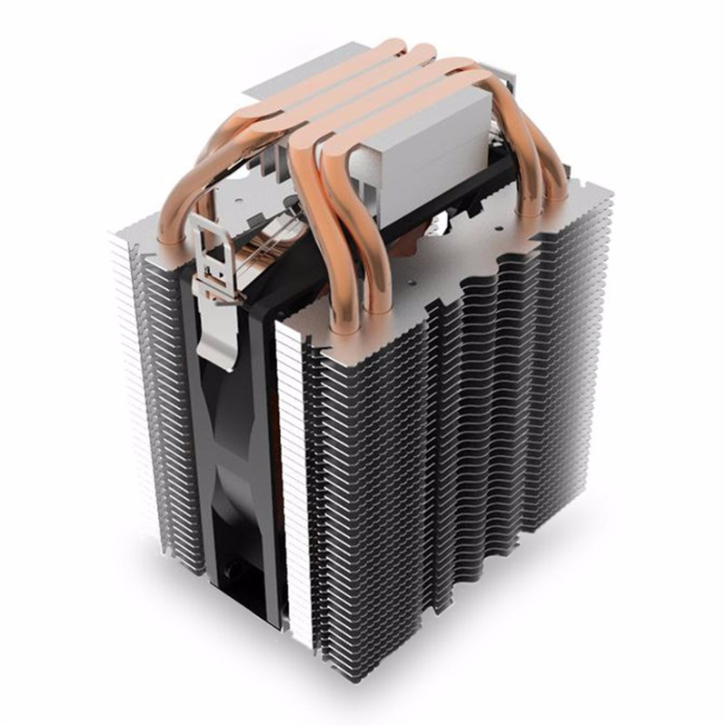 For Intel for LGA1150 1151 1155 775 1156 4 Heatpipe Radiator Quiet 3pin CPU Cooler Heatsink Fan Cooling for Desktops Computer
